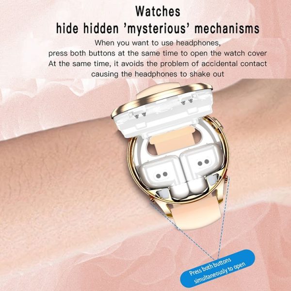 X17 mini 1.27 inch IP67 Waterproof 2 in 1 Bluetooth Earphone Smart Watch (Black) - Image 16