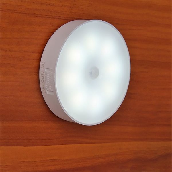 Intelligent Human Body Induction LED Night Light Bedside Lamp with Switch (White Light)