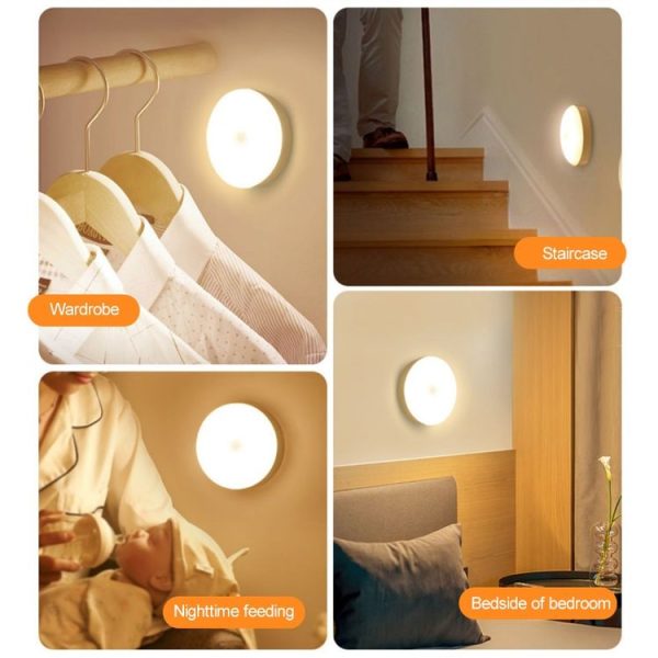 Intelligent Human Body Induction LED Night Light Bedside Lamp with Switch (White Light) - Image 6