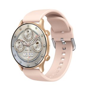 CY19 1.32 inch AMOLED Screen Silicone Strap Smart Watch, Blood Oxygen / Blood Pressure / Heart Rate (Pink)