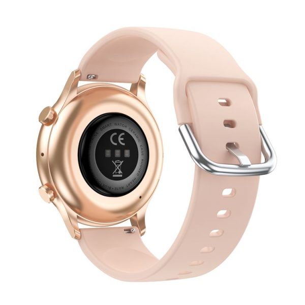 CY19 1.32 inch AMOLED Screen Silicone Strap Smart Watch, Blood Oxygen / Blood Pressure / Heart Rate (Pink) - Image 3