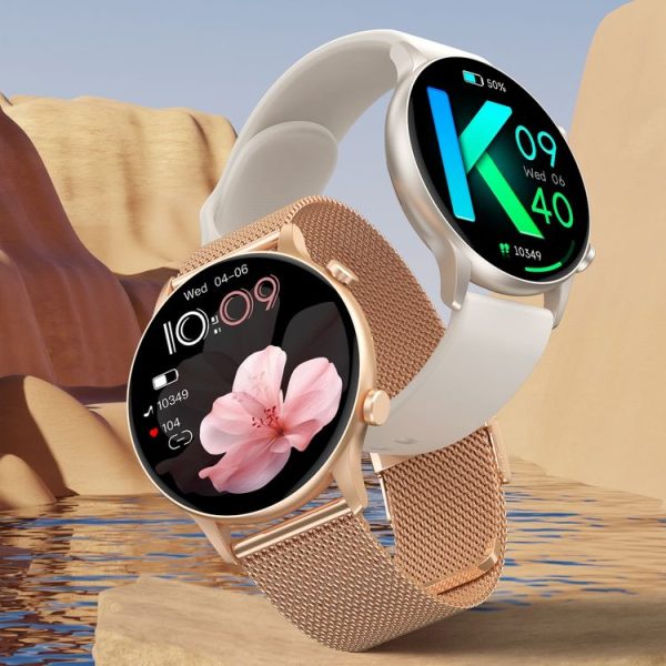 CY19 1.32 inch AMOLED Screen Silicone Strap Smart Watch, Blood Oxygen / Blood Pressure / Heart Rate (Pink) - Image 4