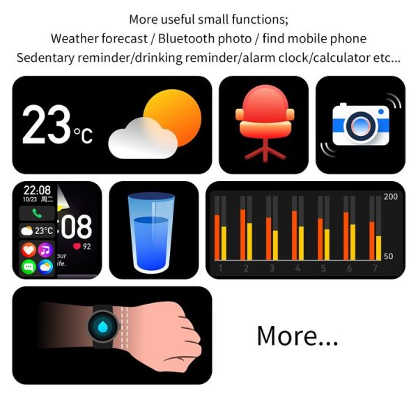 CY19 1.32 inch AMOLED Screen Silicone Strap Smart Watch, Blood Oxygen / Blood Pressure / Heart Rate (Pink) - Image 8