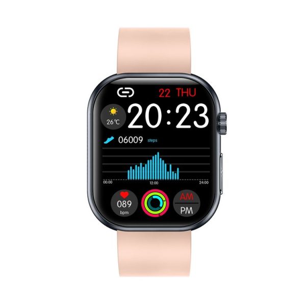 ET587 1.95 inch AMOLED Screen Smart Watch, ECG Electrocardiogram / Blood Sugar Monitoring (Pink) - Image 2
