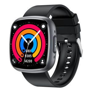 ET593 1.75 inch IPS Square Screen Smart Watch, ECG Electrocardiogram / Blood Sugar Monitoring (Black)