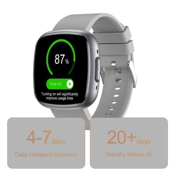 ET593 1.75 inch IPS Square Screen Smart Watch, ECG Electrocardiogram / Blood Sugar Monitoring (Black) - Image 8