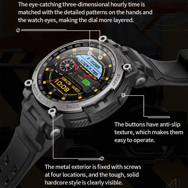 LC17 1.53 inch TFT Round Screen Sports Smart Watch, Heart Rate / Blood Oxygen / Blood Pressure (Black) - Image 5