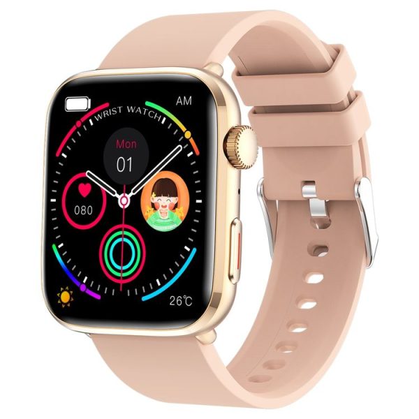 T92 1.81 inch IPS Square Screen Smart Watch, Heart Rate / Blood Oxygen / Blood Pressure (Pink)