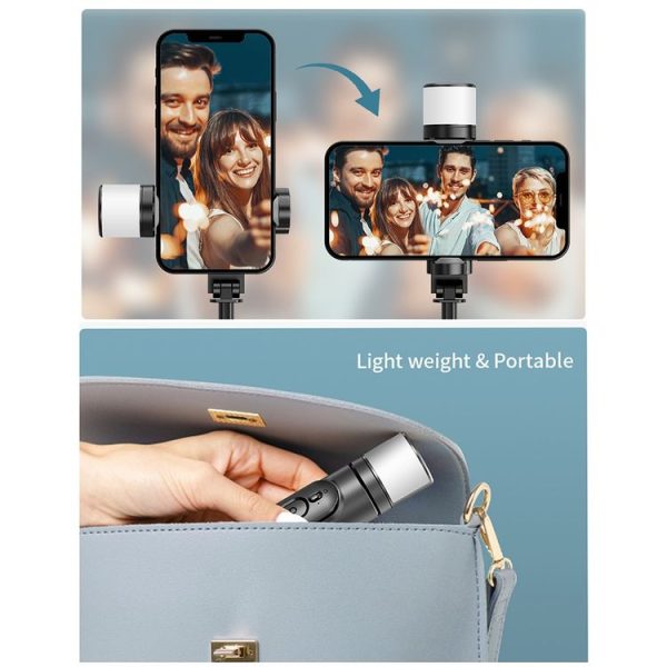 FUNSNAP Q12s 360 Degree Rotatable Fill Light Selsie Stick (Black) - Image 5