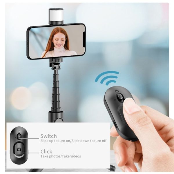 FUNSNAP Q12s 360 Degree Rotatable Fill Light Selsie Stick (Black) - Image 6