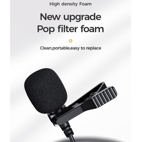 JOYROOM JR-LM1 Portable Mini Accurate Sound Pickup Lapel Lavalier Microphone, Length: 3m - Image 10