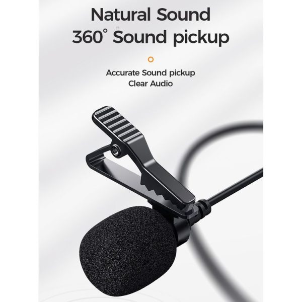 JOYROOM JR-LM1 Portable Mini Accurate Sound Pickup Lapel Lavalier Microphone, Length: 3m - Image 4