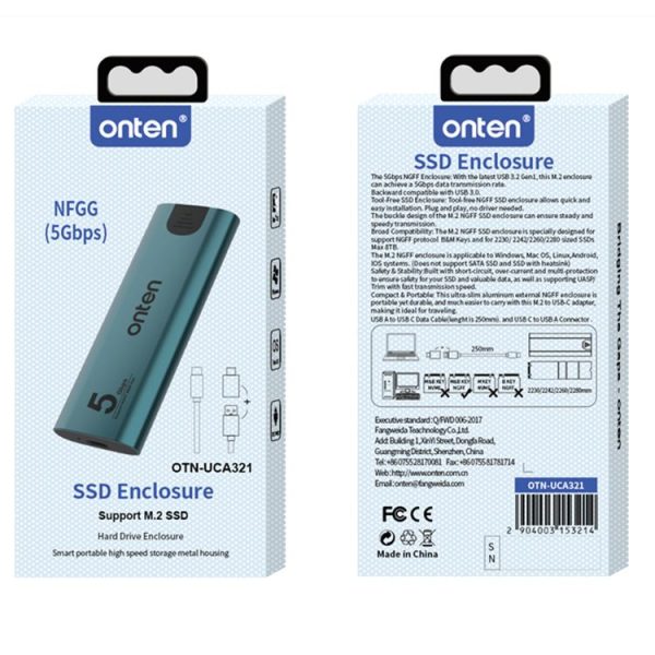Onten UCA321 5Gbps M.2 M-key NGFF SSD Enclosure - Image 5