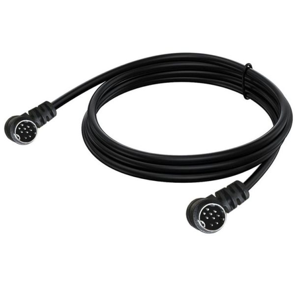 Double Curved mini DIN 9 Pin TV Audio Adapter Cable, Length: 0.5m (Black) - Image 3