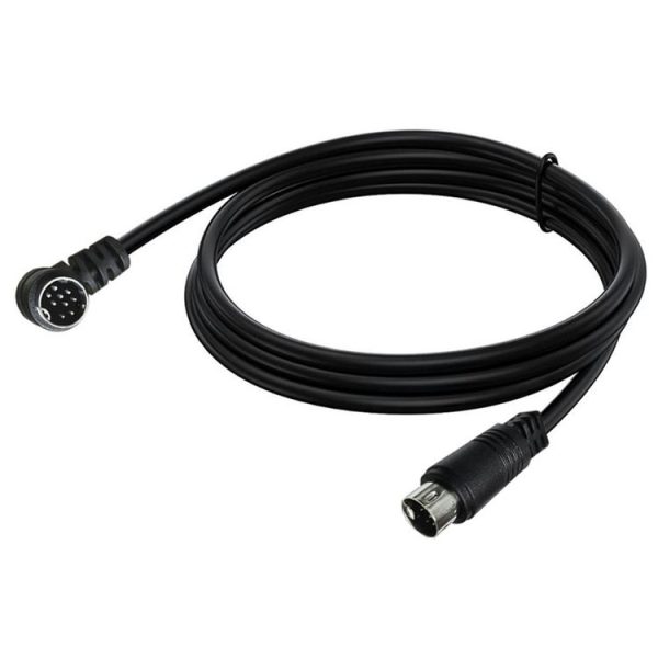 Single Curved mini DIN 9 Pin TV Audio Adapter Cable, Length: 0.5m (Black) - Image 3