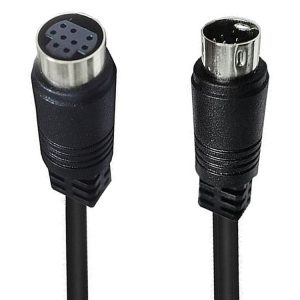 90 Degree mini DIN 9 Pin Male to Female TV Box Adapter Cable, Length: 0.5m (Black)