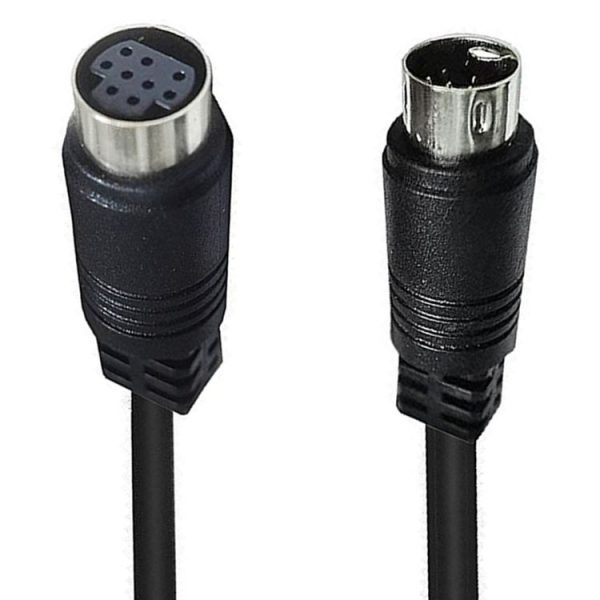 90 Degree mini DIN 9 Pin Male to Female TV Box Adapter Cable, Length: 0.5m (Black)