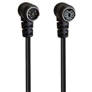 Mini DIN 5 Pin Core Audio / Video Cable, Length: 0.5m (Male to Female Elbow)