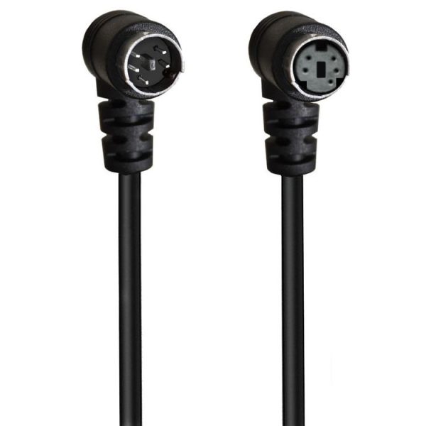 Mini DIN 5 Pin Core Audio / Video Cable, Length: 0.5m (Male to Female Elbow)