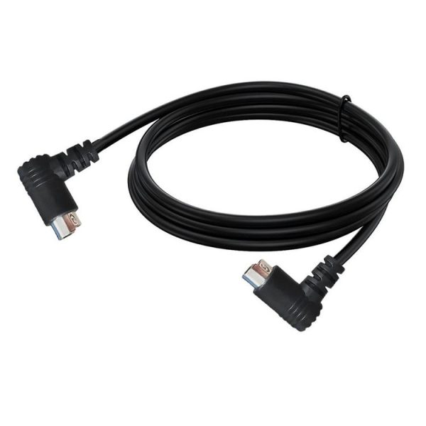 Mini DIN 5 Pin Core Audio / Video Cable, Length: 0.5m (Male to Female Elbow) - Image 2