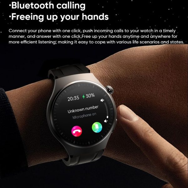 MT200 1.43 inch AMOLED IP67 Steel Band Smart Call Watch, Support ECG (Silver) - Image 4