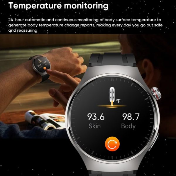 MT200 1.43 inch AMOLED IP67 Steel Band Smart Call Watch, Support ECG (Silver) - Image 7