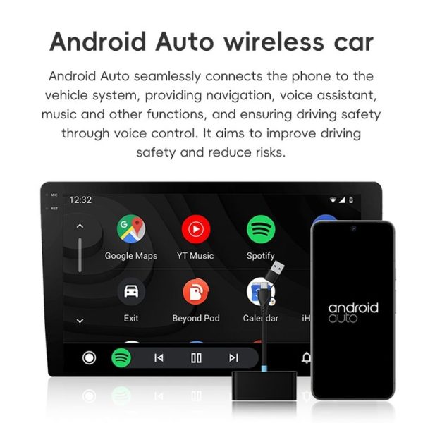 P40 CarPlay and Android Auto Car Connectivity Box Wireless Adapter (Black) - Image 7