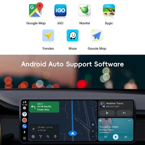 P40 CarPlay and Android Auto Car Connectivity Box Wireless Adapter (Black) - Image 8