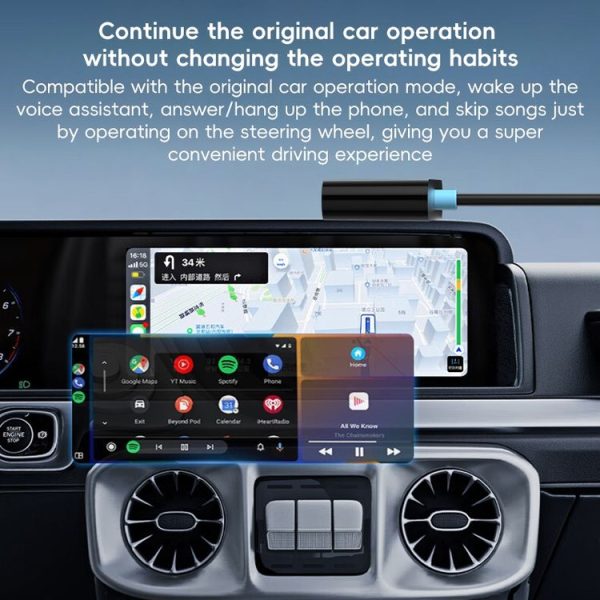 P40 CarPlay and Android Auto Car Connectivity Box Wireless Adapter (Black) - Image 9