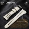 Apple Watch 44mm / 45mm RedPepper Armor Metal Case Integrated Silicone Watch Band (Sliver White) - Image 2