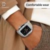 Apple Watch 44mm / 45mm RedPepper Armor Metal Case Integrated Silicone Watch Band (Sliver White) - Image 9
