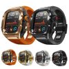 Apple Watch Ultra 1 / 2 49mm RedPepper Armor Metal Case Integrated Silicone Watch Band (Steel Black White) - Image 12