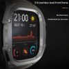 Apple Watch Ultra 1 / 2 49mm RedPepper Armor Metal Case Integrated Silicone Watch Band (Steel Black White) - Image 3