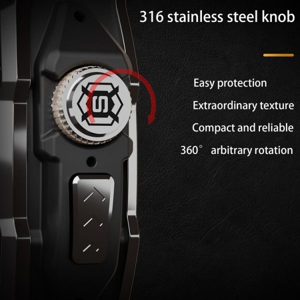 Apple Watch Ultra 1 / 2 49mm RedPepper Armor Metal Case Integrated Silicone Watch Band (Steel Black White) - Image 4