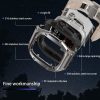 Apple Watch Ultra 1 / 2 49mm RedPepper Armor Metal Case Integrated Silicone Watch Band (Steel Black White) - Image 5