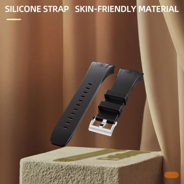 Apple Watch Ultra 1 / 2 49mm RedPepper Armor Metal Case Integrated Silicone Watch Band (Clear Black Black) - Image 5