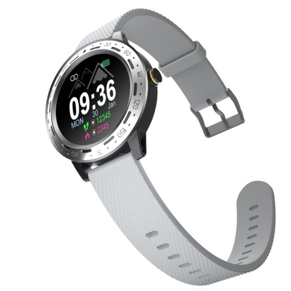 S18 1.3 inch TFT Screen IP67 Waterproof Smart Watch Bracelet, Support Sleep Monitor / Heart Rate Monitor / Blood Pressure Monitoring (Silver Grey)