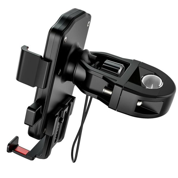 Hoco CA73 One-button Bicycle / Motorcycle Universal Bracket Phone Mount (Black Red) - Image 5