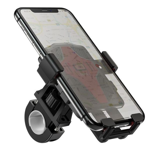 Hoco CA73 One-button Bicycle / Motorcycle Universal Bracket Phone Mount (Black Red) - Image 7