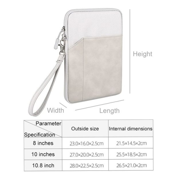 10.8 inch or Below Tablet ND00S Felt Sleeve Protective Case Inner Carrying Bag (Pink) - Image 3