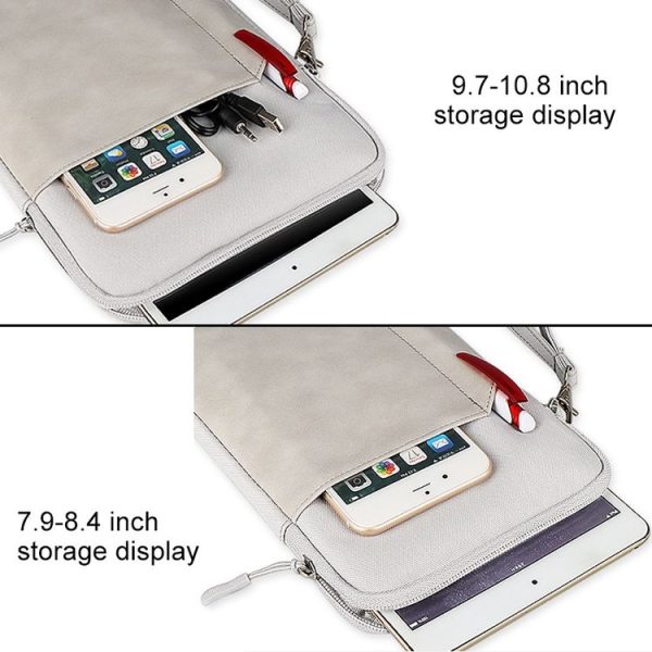 10.8 inch or Below Tablet ND00S Felt Sleeve Protective Case Inner Carrying Bag (Pink) - Image 8