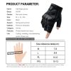 WUPP CS-1045A Motorcycle Racing Cycling Leather Breathable Half Finger Gloves, Size: XXL (Black) - Image 8