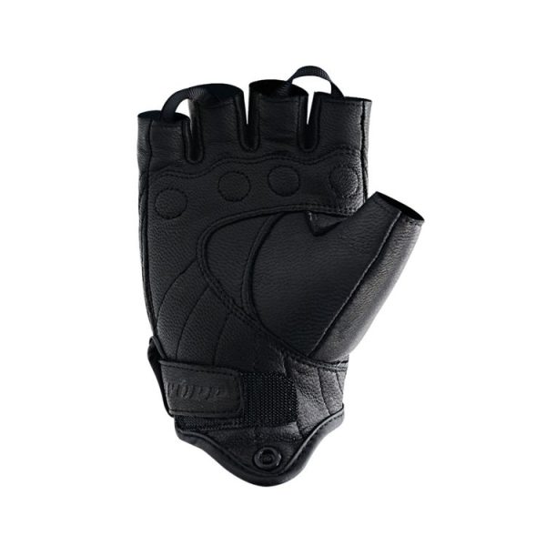 WUPP CS-1046A Motorcycle Racing Cycling Windproof Leather Half Finger Gloves, Size: M (Black) - Image 2