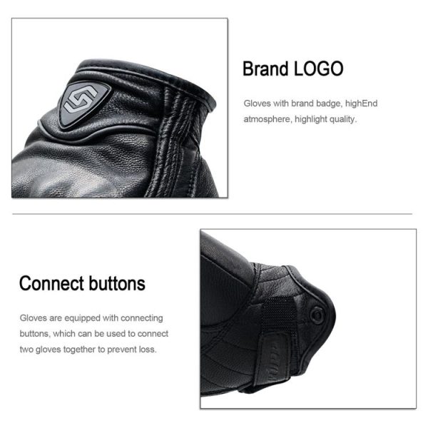 WUPP CS-1046A Motorcycle Racing Cycling Windproof Leather Half Finger Gloves, Size: XL (Black) - Image 10