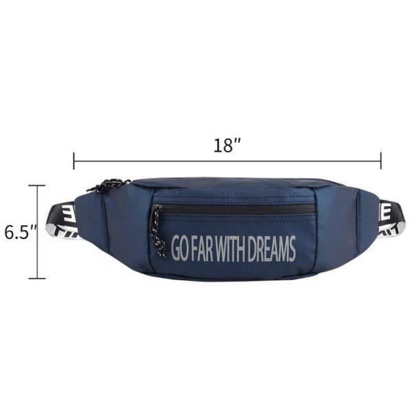 YIPINU YQM-D1 Multi-function Outdoor Fashion Mobile Phone Crossby Waist Bag Storage Chest Bag (Dark Blue) - Image 2