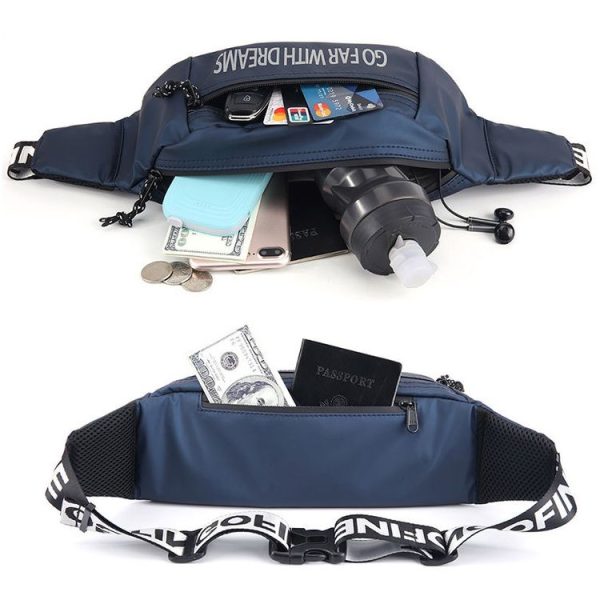 YIPINU YQM-D1 Multi-function Outdoor Fashion Mobile Phone Crossby Waist Bag Storage Chest Bag (Dark Blue) - Image 3
