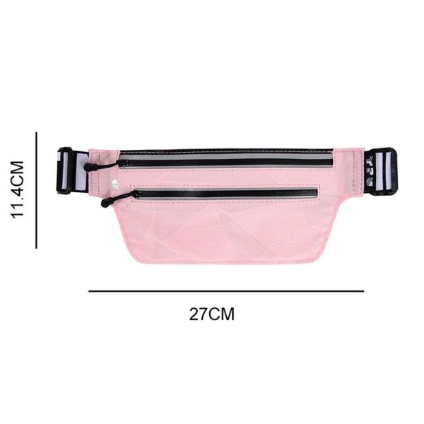 YIPINU YS16-D Multi-function Outdoor Running Sport Waterproof Invisible Anti-theft Mobile Phone Waist Bag (Pink) - Image 2