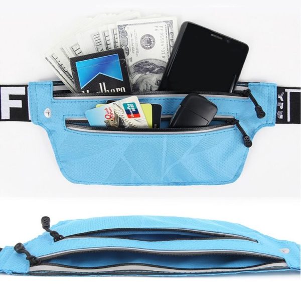YIPINU YS16-D Multi-function Outdoor Running Sport Waterproof Invisible Anti-theft Mobile Phone Waist Bag (Pink) - Image 3