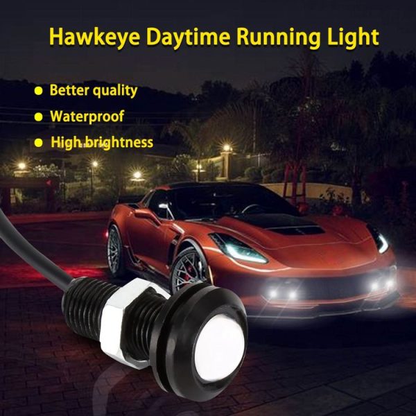 10 PCS 18mm 1.5W DC9-80V Motorcycle Eagle Eye Light Double Lens (Yellow Light) - Image 4