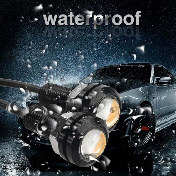 10 PCS 18mm 1.5W DC9-80V Motorcycle Eagle Eye Light Double Lens (Yellow Light) - Image 8